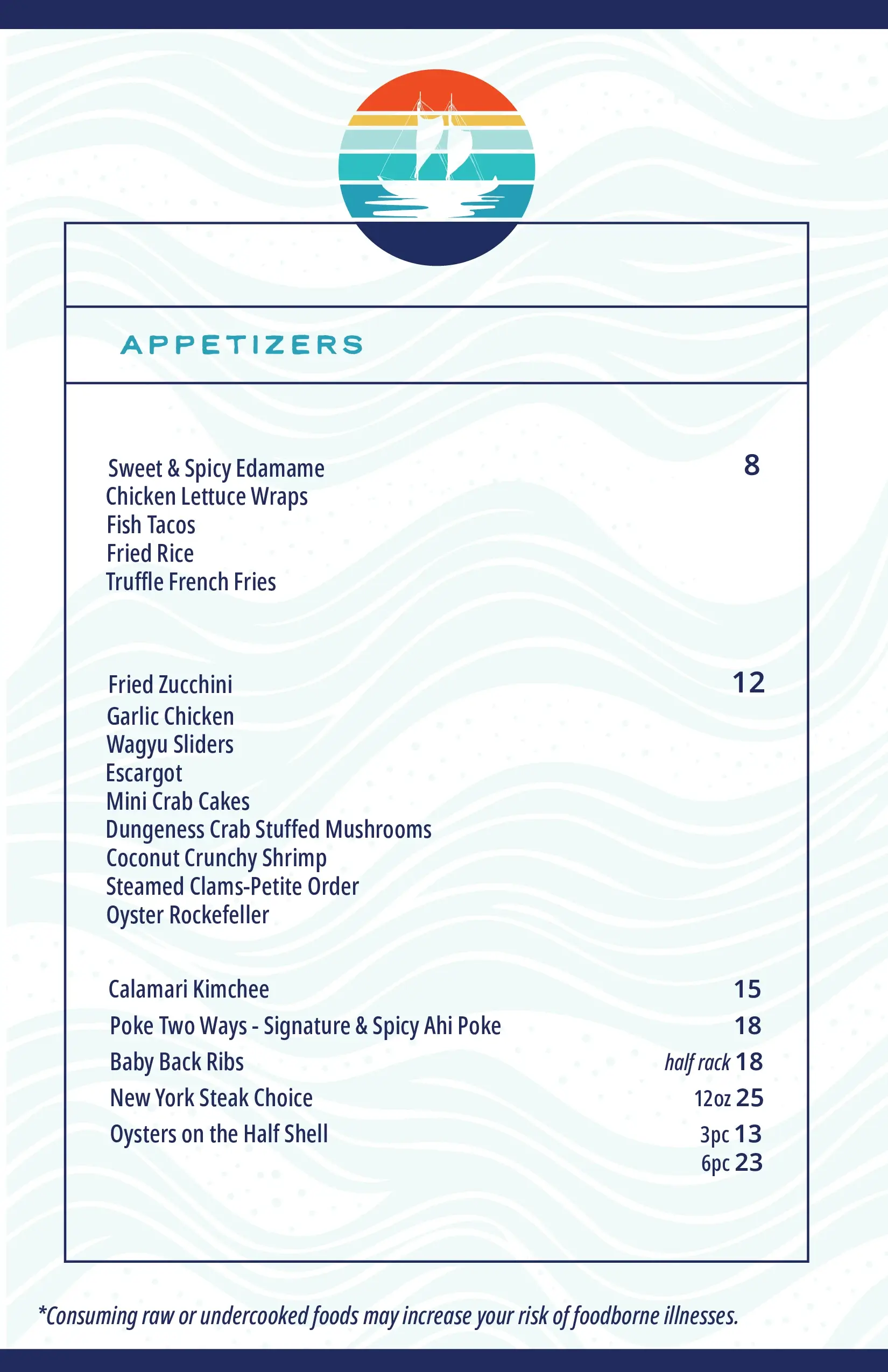 Happy Hour Menu page 2